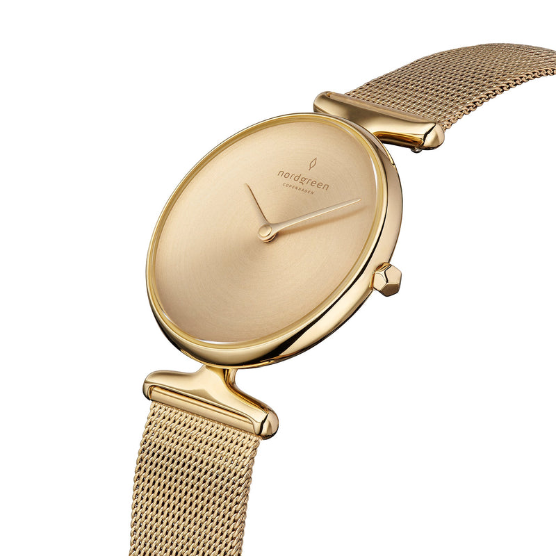 Nordgreen Unika Gold Mesh 28mm Watch