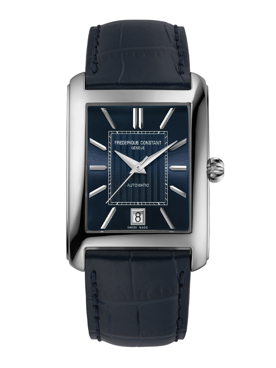 Frederique Constant Classics Carree Automatic Blue Leather Band Watch FC-303N4C6