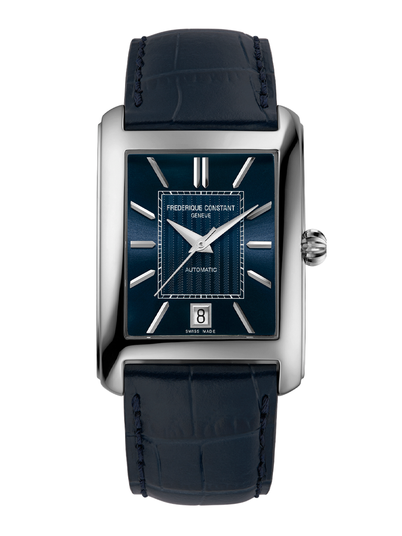 Frederique Constant Classics Carree Automatic Blue Leather Band Watch FC-303N4C6