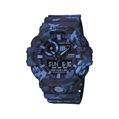 G-Shock Analog-Digital Blue Camo Men's Watch GA700CM-2A