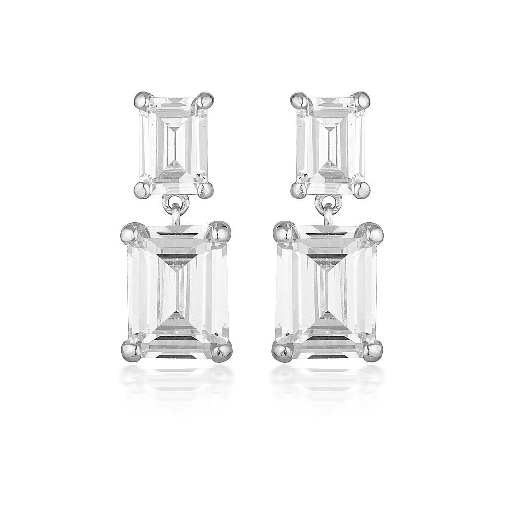 Georgini Rinna Baguette Drop Silver