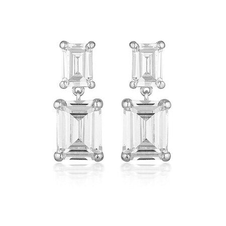 Georgini Rinna Baguette Drop Silver