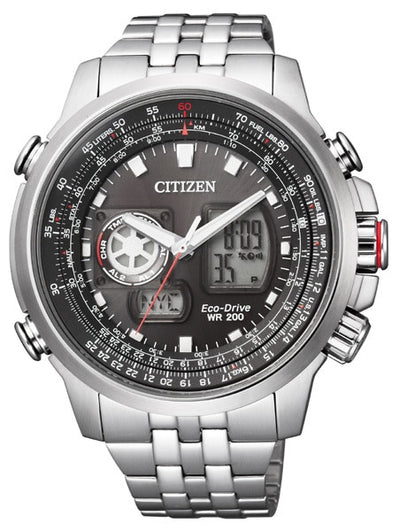 Citizen Analog Digital Black Dial Jz1061-57E Mens Watch