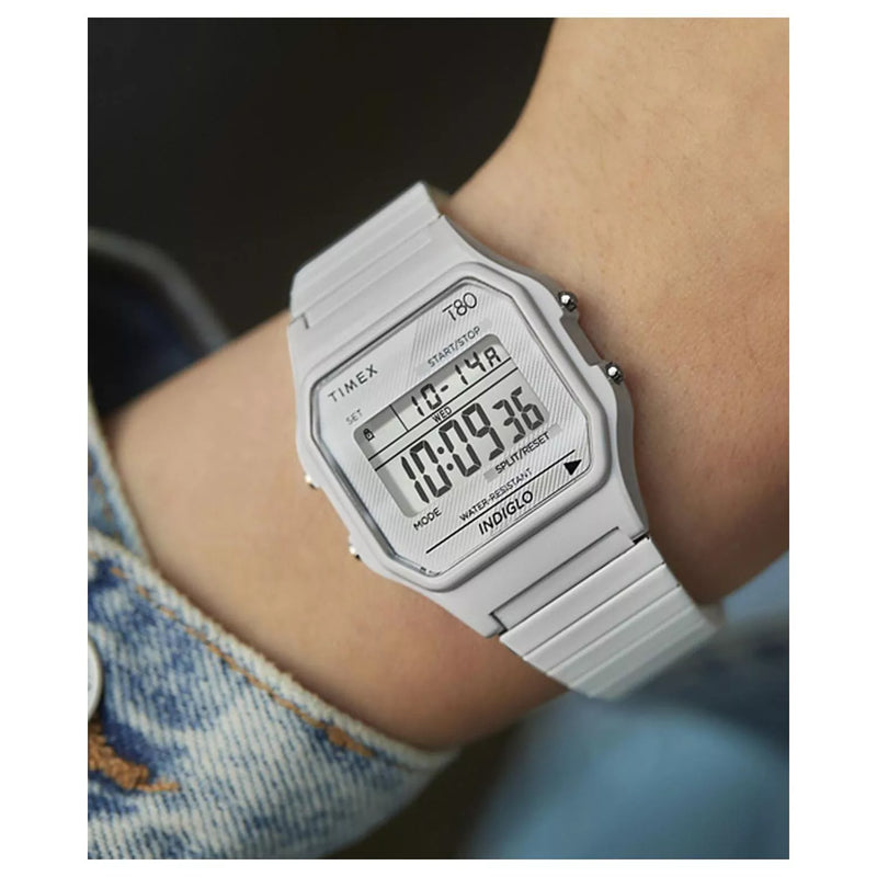 Timex T80 Digital Stainless Steel Unisex Watch TW2U93700