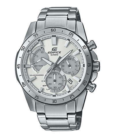 Casio Edifice Chronograph Solar Powered Silver Watch EQS930MD-8A