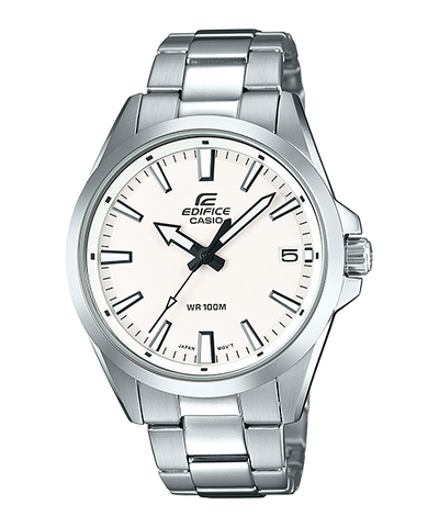 Casio Edifice Silver Case White Dial Watch EFV100D-7A