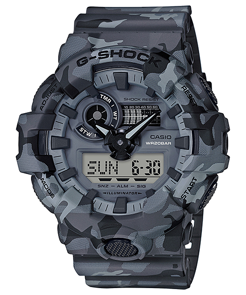 G-Shock Duo Camo Series Grey Watch GA700CM-8A