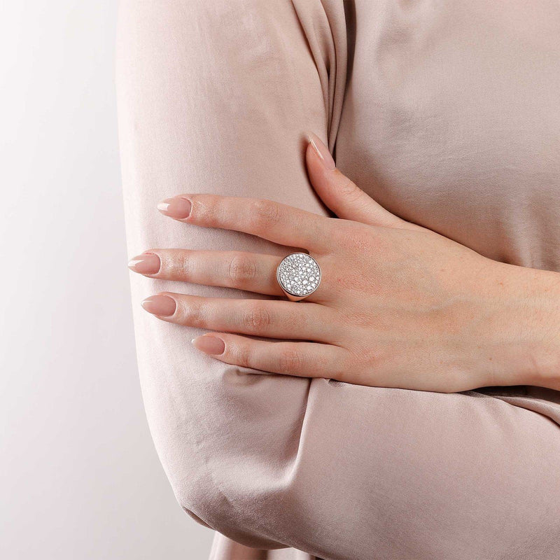 Bronzallure Pave Signet Ring